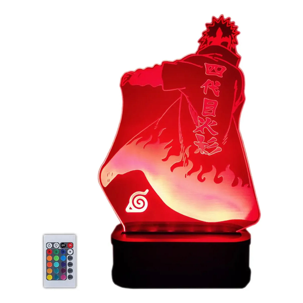 Velador Ilusion 3D A control remoto Lámpara Minato Namikaze Naruto USB / PILAS