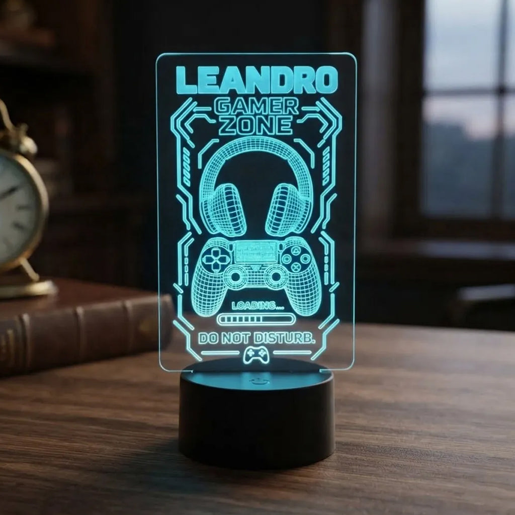 Velador Ilusion 3D A control remoto Lámpara PERSONALIZADA USB / PILAS