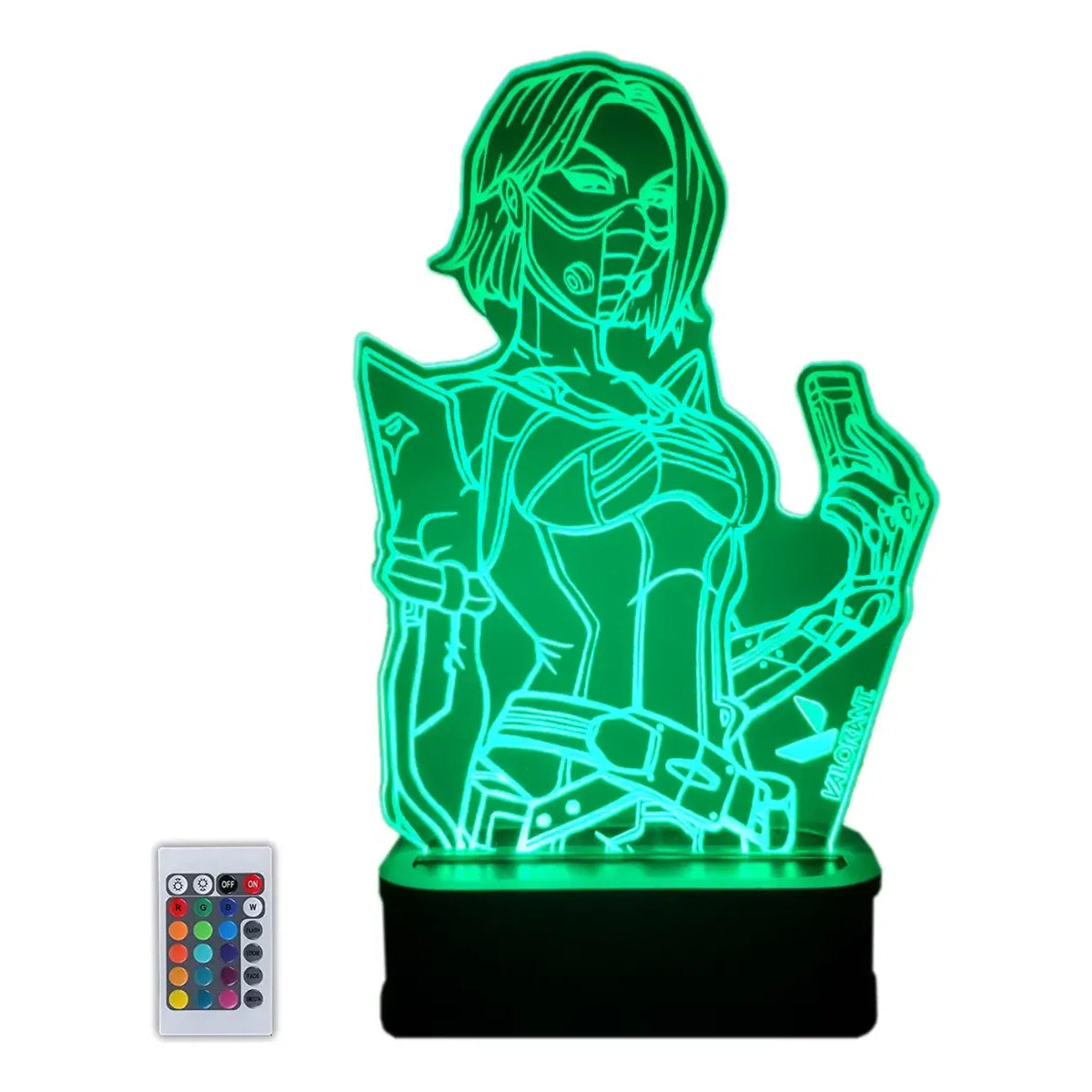 Velador Ilusion 3D A control remoto Lámpara Viper Valorant USB / PILAS